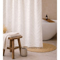 Capri Tufted Chevron Shower Curtain