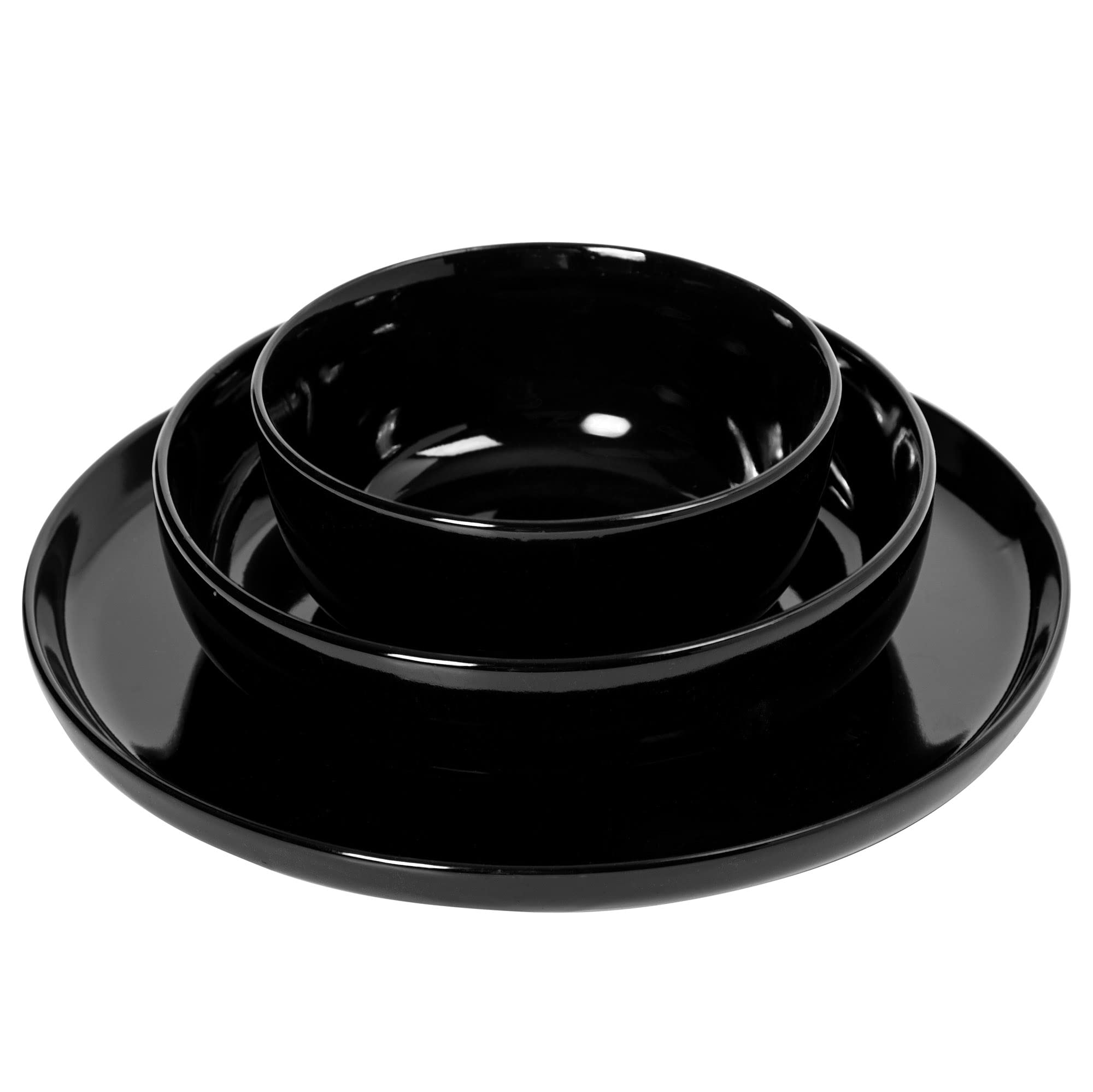 Gibson Home Oslo Porcelain Chip and Scratch Resistant Dinnerware Set, Service for 4 (16pcs), Ceramic Plates and Bowls Dishes Sets, White - Microwave and Dishwasher Safe