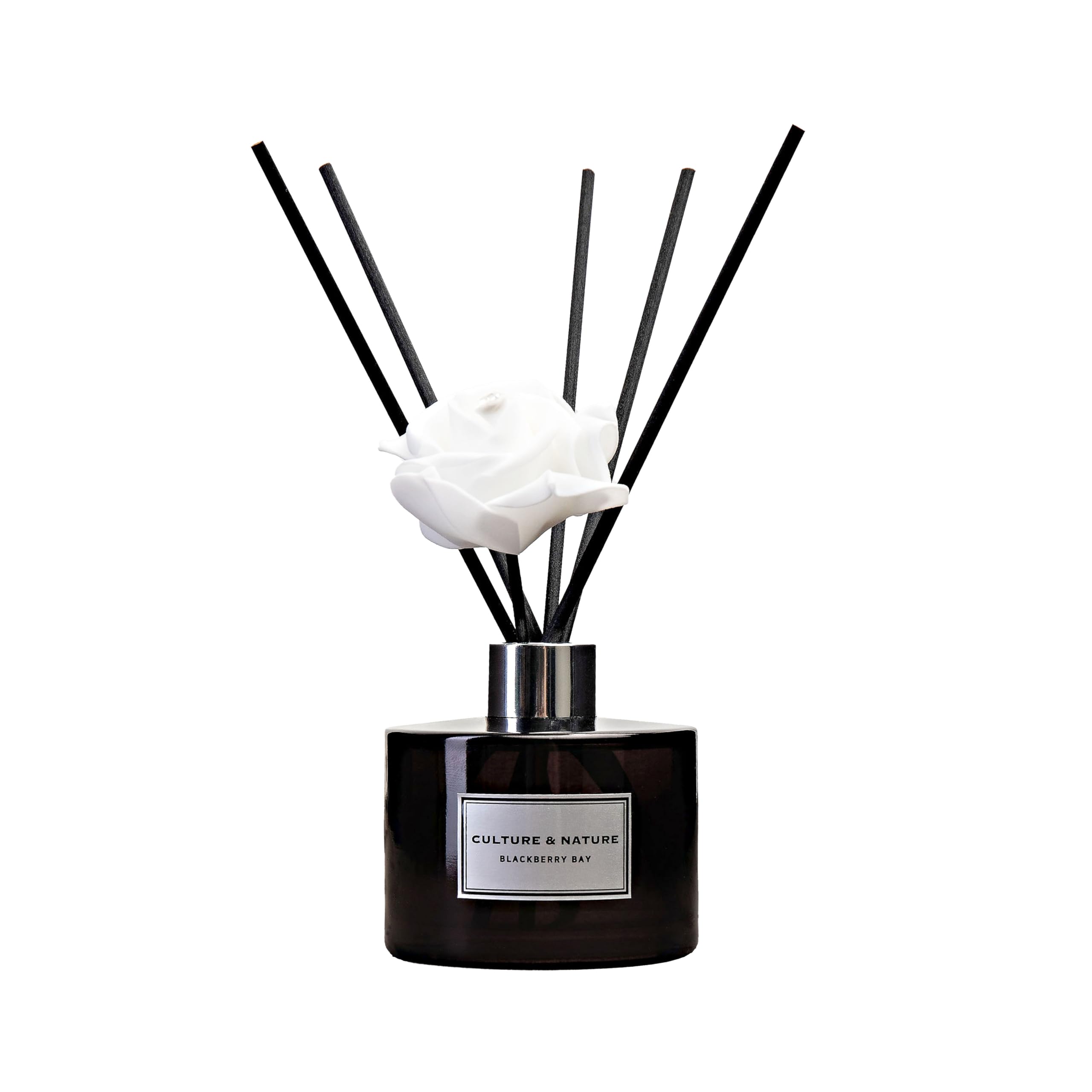 CULTURE & NATURE Reed Diffuser Set 6.7oz (200ml) Black Cherry Scented Diffuser with Sticks Home Fragrance Reed Diffuser for Bathroom Shelf Decor