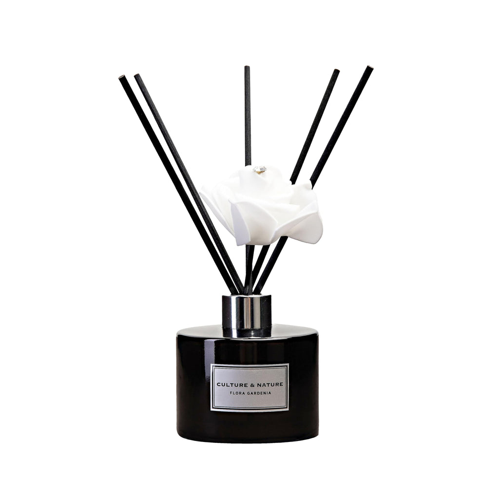 CULTURE & NATURE Reed Diffuser Set 6.7oz (200ml) Black Cherry Scented Diffuser with Sticks Home Fragrance Reed Diffuser for Bathroom Shelf Decor