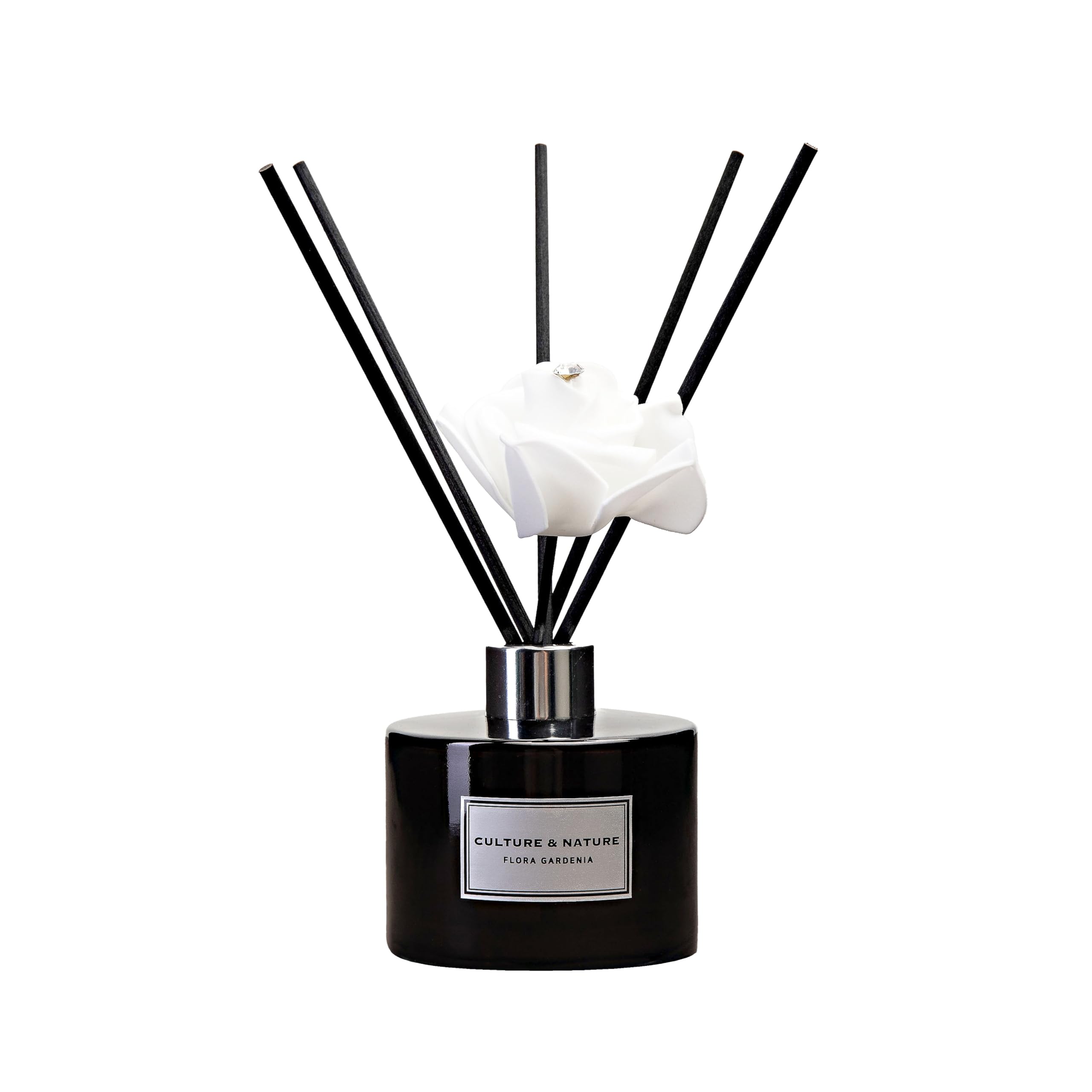 CULTURE & NATURE Reed Diffuser Set 6.7oz (200ml) Black Cherry Scented Diffuser with Sticks Home Fragrance Reed Diffuser for Bathroom Shelf Decor