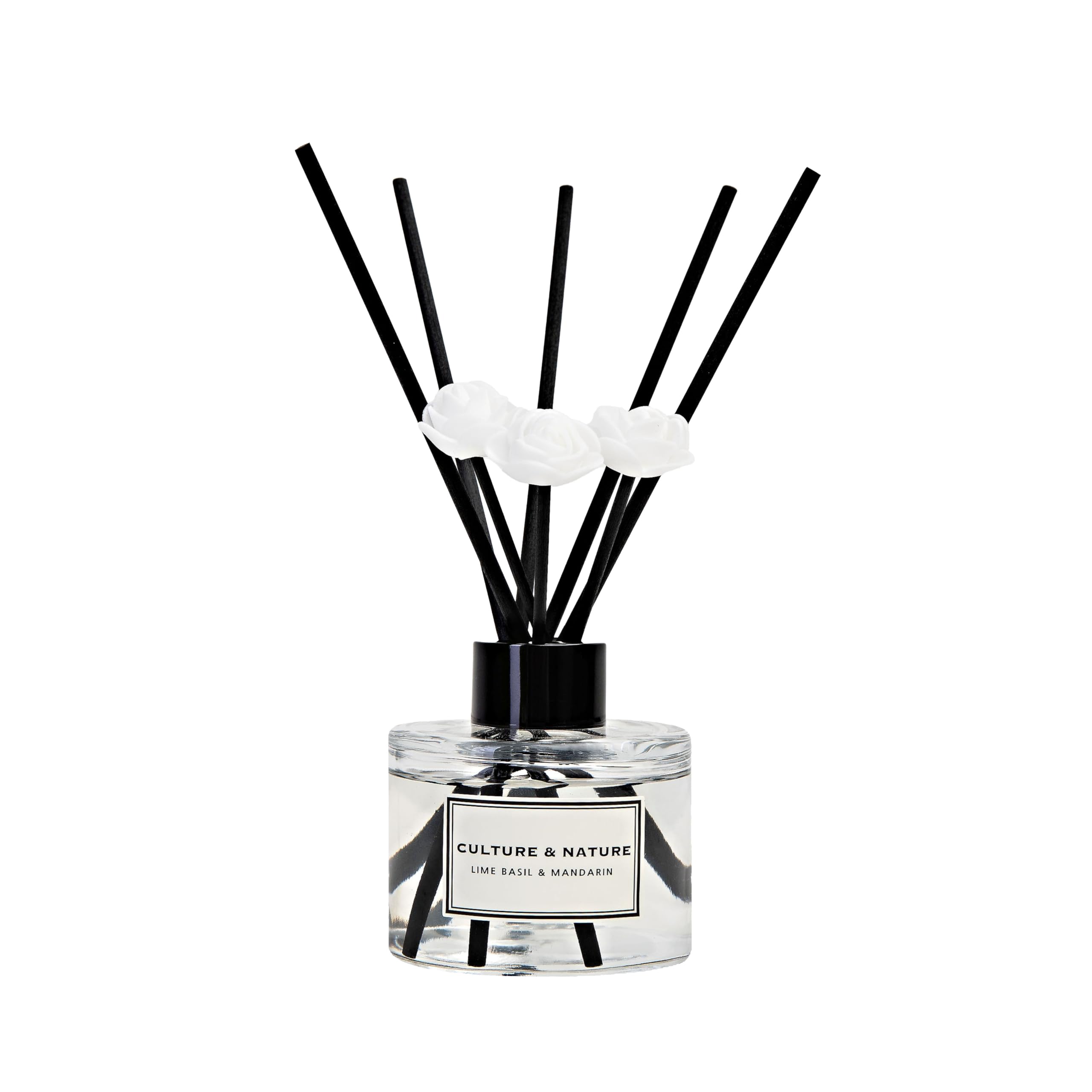 CULTURE & NATURE Reed Diffuser Set 6.7oz (200ml) Black Cherry Scented Diffuser with Sticks Home Fragrance Reed Diffuser for Bathroom Shelf Decor