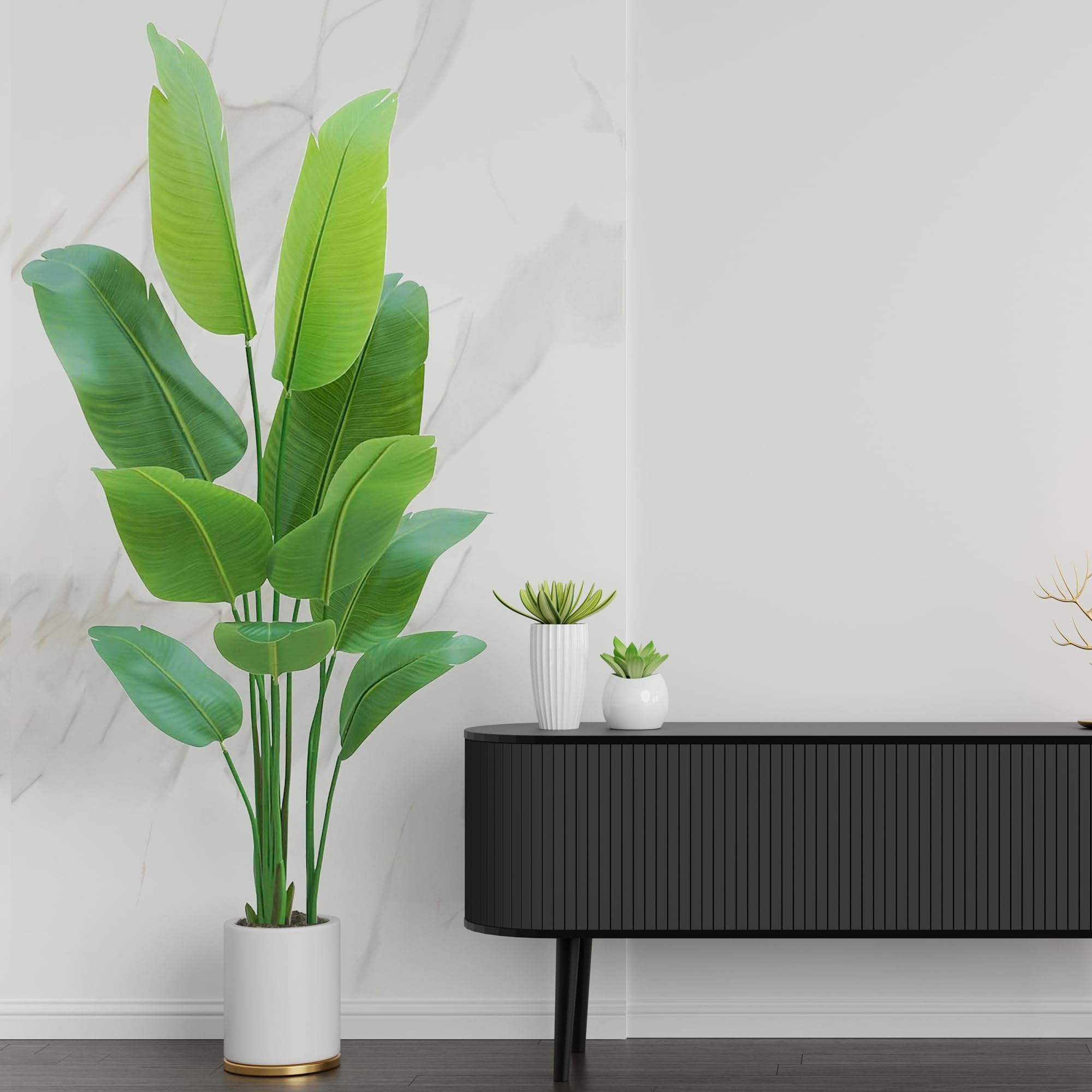 Bird of Paradise Plant Artificial 6ft,Faux Plants Indoor Tall with 12 Trunks - The Perfect Indoor Silk Floor Plant for Home Decor in Living Room, Office, and Bedroom (6FT Bird of Paradise)