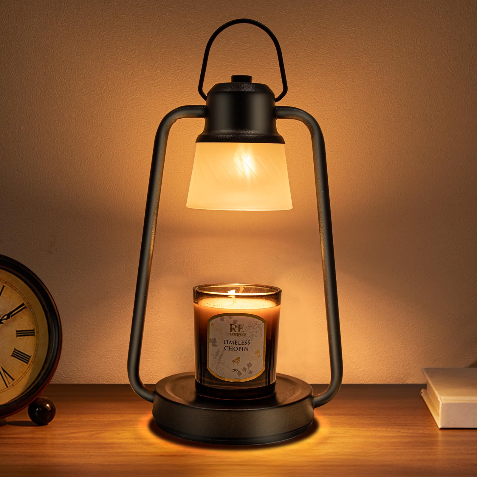 Candle Warmer Lamp with Timer Dimmable - Adjustable Electric Wax Melt Warmer Scented Large Jar Candles Lights, House Warming Birthday Gifts for Women, New Home Living Room Decor, Modern