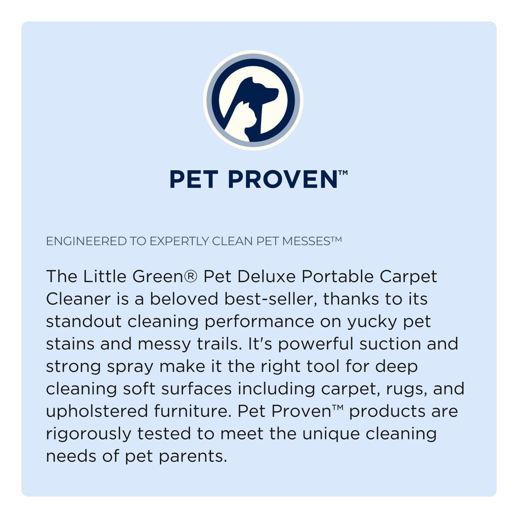 BISSELL Little Green Mini Portable Carpet and Upholstery Deep Cleaner, Car/Auto Detailer, with HydroRinse Self-Cleaning Tool and 4" Tough Stain Tool, Tea Green, 4075