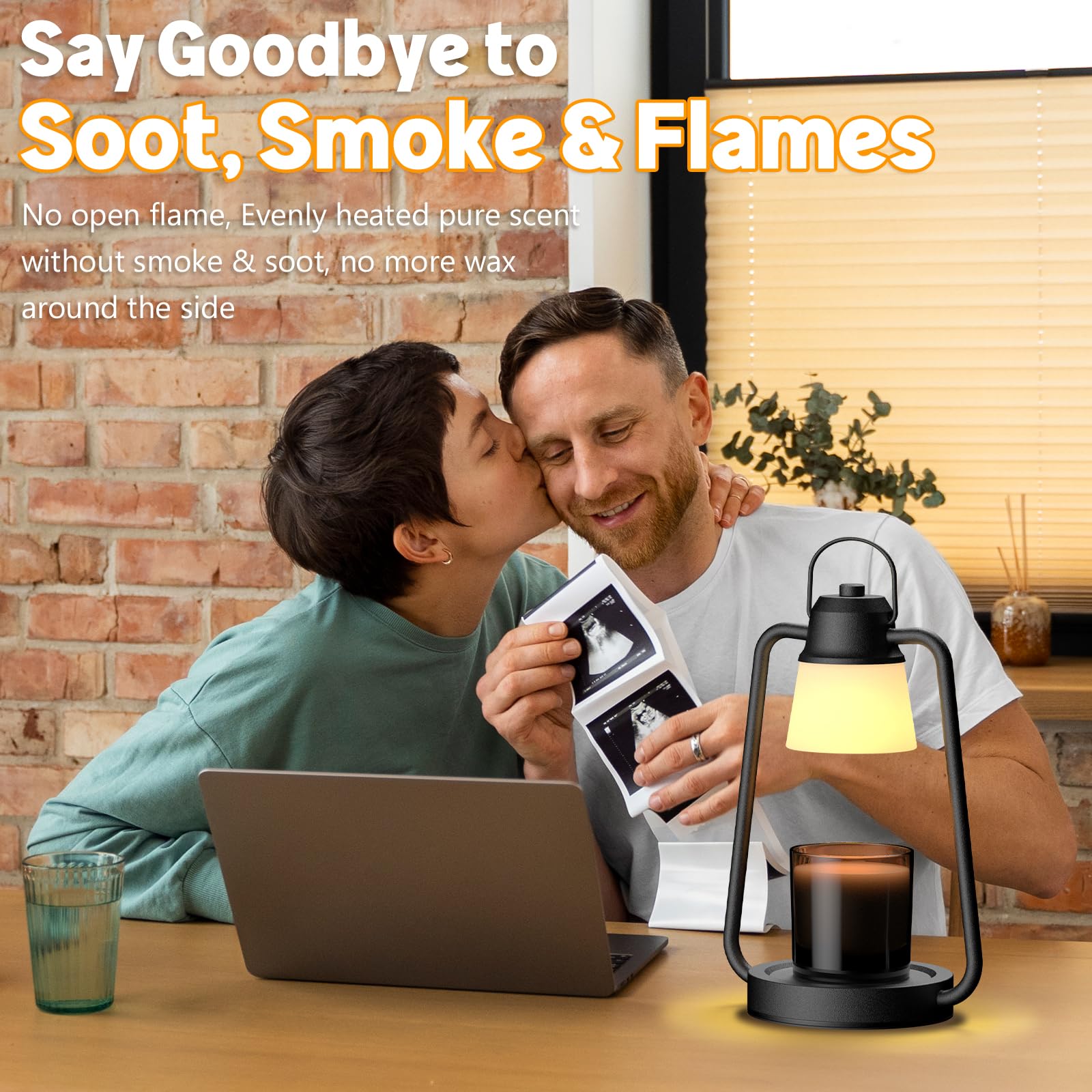 Candle Warmer Lamp with Timer Dimmable - Adjustable Electric Wax Melt Warmer Scented Large Jar Candles Lights, House Warming Birthday Gifts for Women, New Home Living Room Decor, Modern