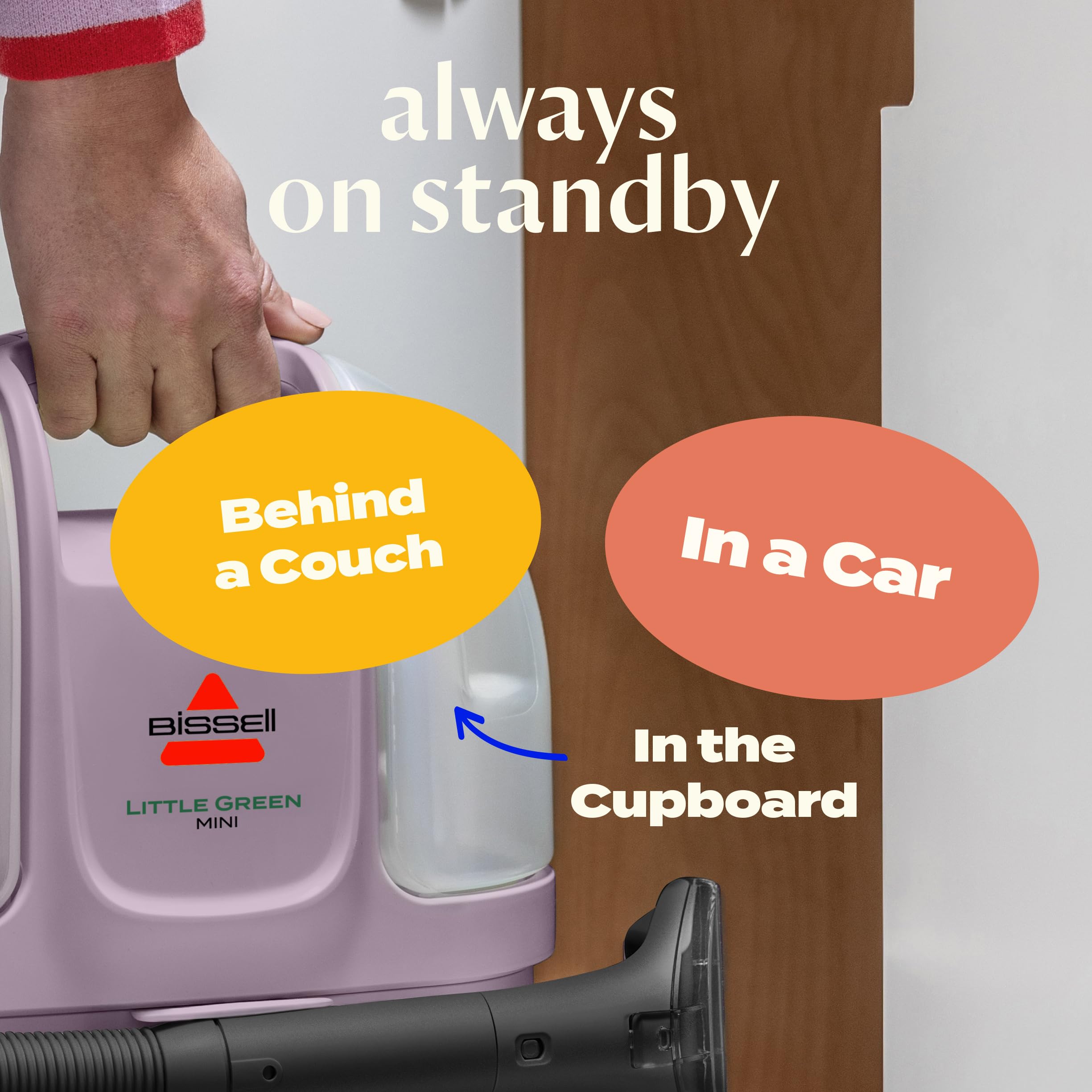 BISSELL Little Green Mini Portable Carpet and Upholstery Deep Cleaner, Car/Auto Detailer, with HydroRinse Self-Cleaning Tool and 4" Tough Stain Tool, Tea Green, 4075