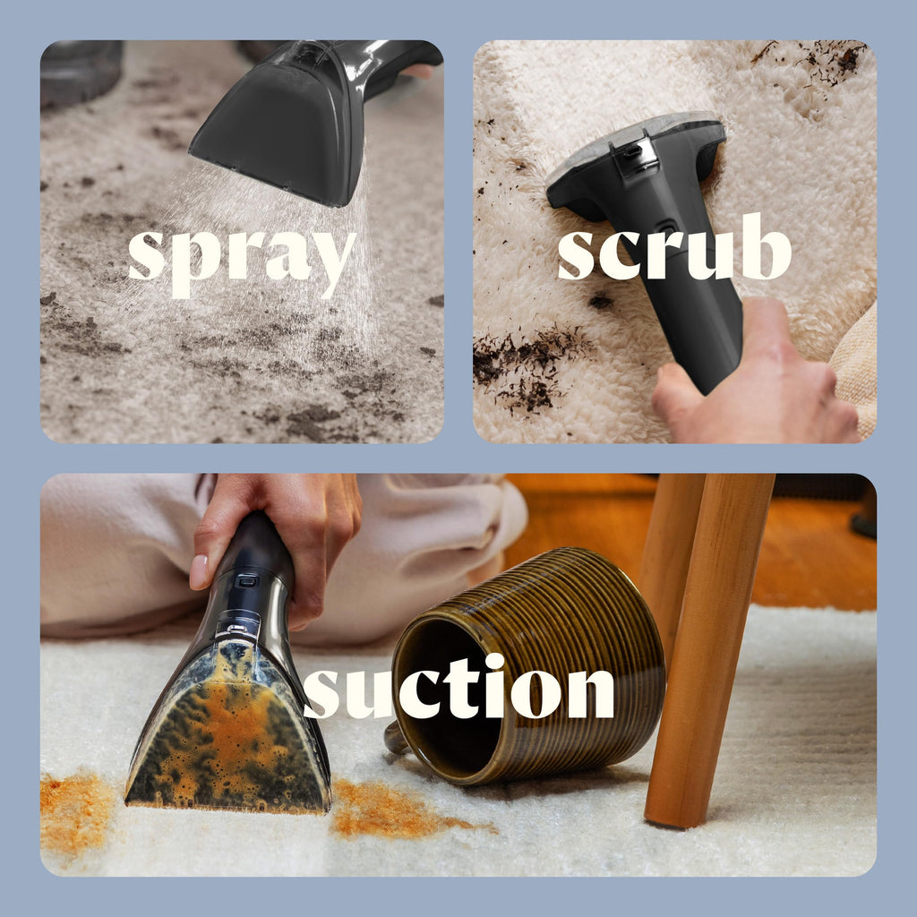 BISSELL Little Green Mini Portable Carpet and Upholstery Deep Cleaner, Car/Auto Detailer, with HydroRinse Self-Cleaning Tool and 4" Tough Stain Tool, Tea Green, 4075