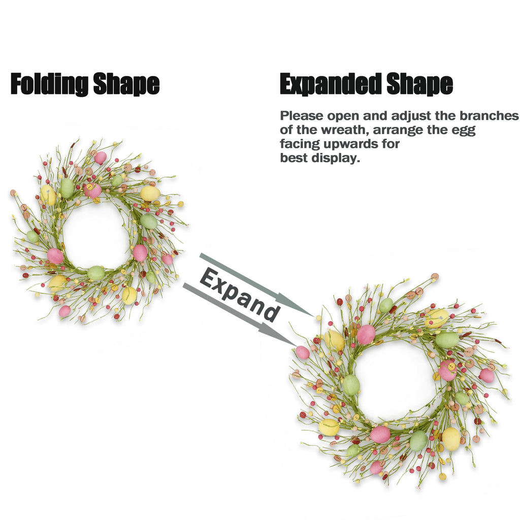 22 inch Spring Summer Wreath Tulip Wreath for Front Door with Purple Tassels, Eucalyptus Leaves, Ferns, Butterflies for Indoor Outdoor wall Festival Home Farmhouse Wedding Decor