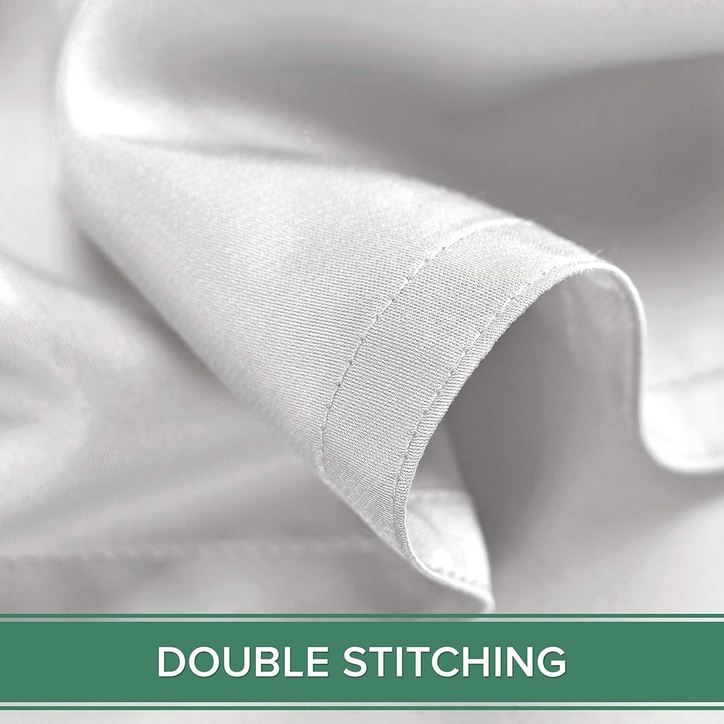 King Sheets by Pure Bamboo, Genuine 100% Organic Viscose Derived from Bamboo Bed Sheet Set, Soft & Cooling, Double Stitching, 2 Year Quality Promise (King, White)