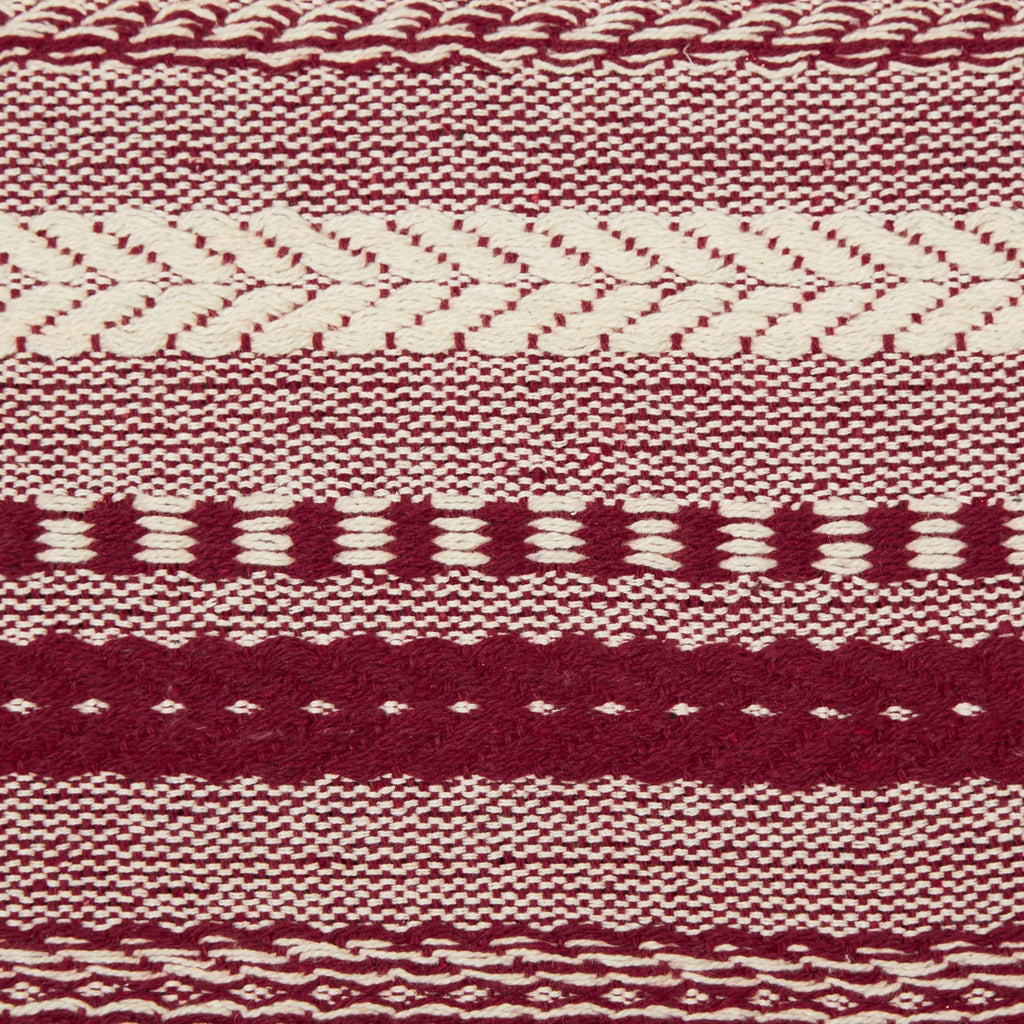 DII Farmhouse Braided Stripe Table Runner Collection, 15x72 (15x77, Fringe Included), Stone