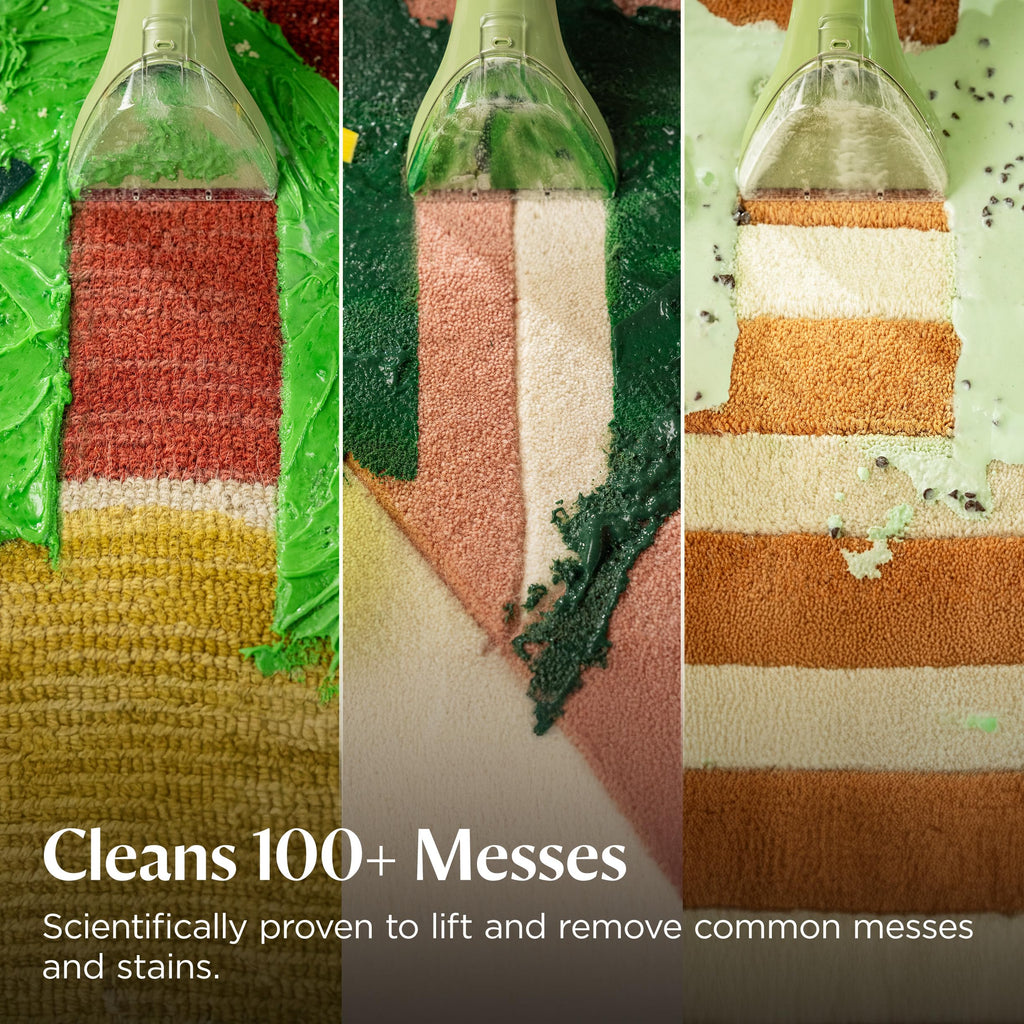 BISSELL Little Green Mini Portable Carpet and Upholstery Deep Cleaner, Car/Auto Detailer, with HydroRinse Self-Cleaning Tool and 4" Tough Stain Tool, Tea Green, 4075