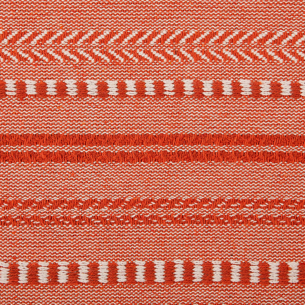 DII Farmhouse Braided Stripe Table Runner Collection, 15x72 (15x77, Fringe Included), Stone