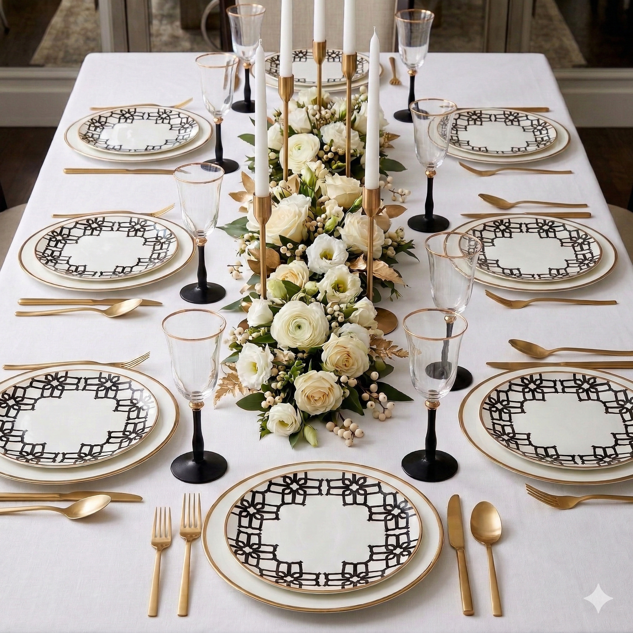 Geometric Accent Plate - Set of 4